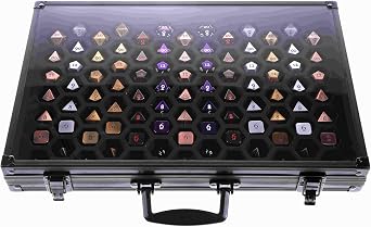 Dice Palace - 2in1 Dice Display & Storage Case Storing Dice Sets & Collections DND Dice Pathfinder Call of Cthulu Metal Stone Resin Dice Bag Box Metal Case