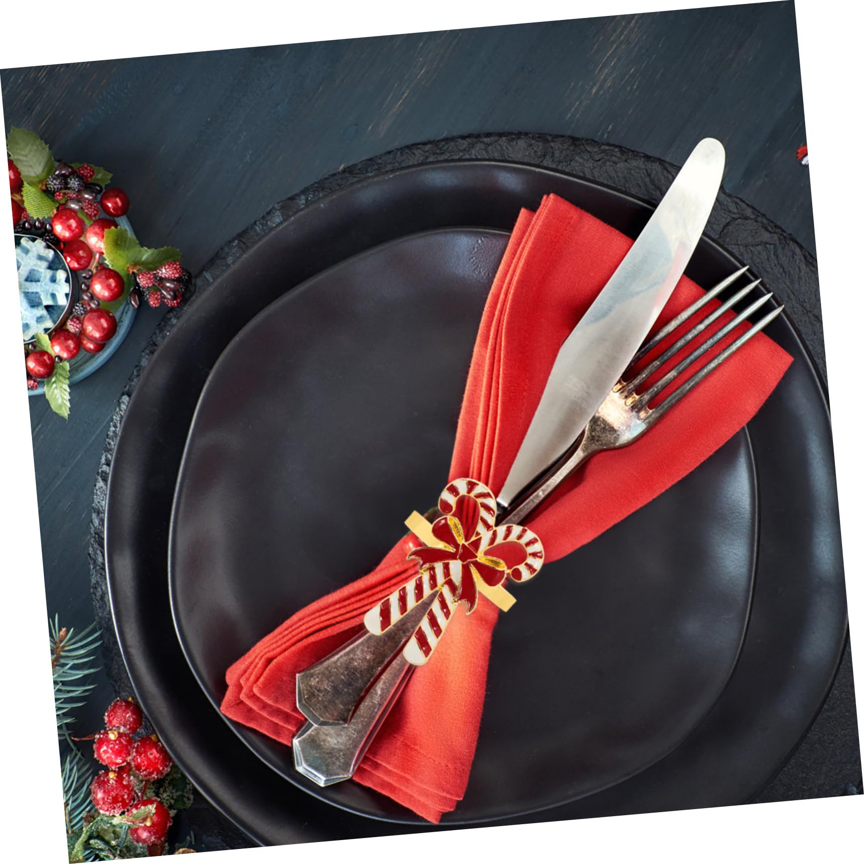 4 Stück Weihnachtsserviettenringe Aus Legierung Mit Filigranem Design Für Festessen Und Tischdekoration