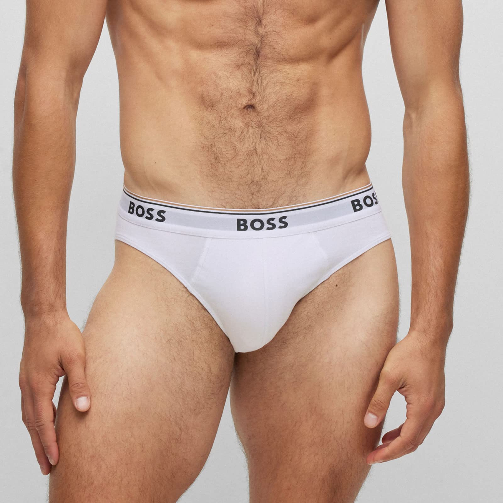 Boss Mężczyźni Power Brief Slipy, White 100, M