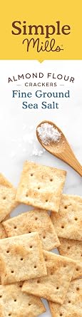 Simple Mills Almond Flour Crackers, Fine Ground Sea Salt, 4.25 Oz