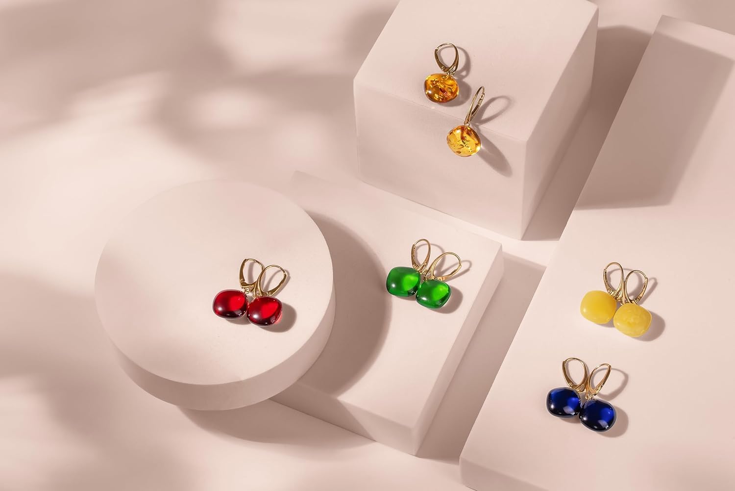 Leverback Earrings for Women – Gold-Plated 925 Silver Drop Earrings with Natural Yellow Baltic Amber Piece, Lightweight Jewelry with Secure Closure for Everyday Elegance - Image 8