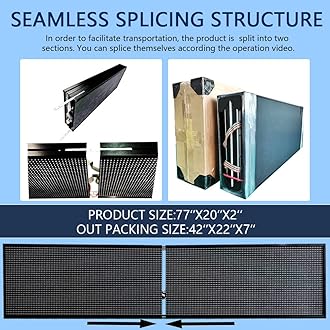 Programmable Scrolling Led Sign, Outdoor Digital Signs P10 , Big Open Neon Signs, Large Electronic Message Display Board Waterproof ,for Business Store Advertising Public ,Full Color High Brightness High Definition，WIFI APP control 77’’x20’’