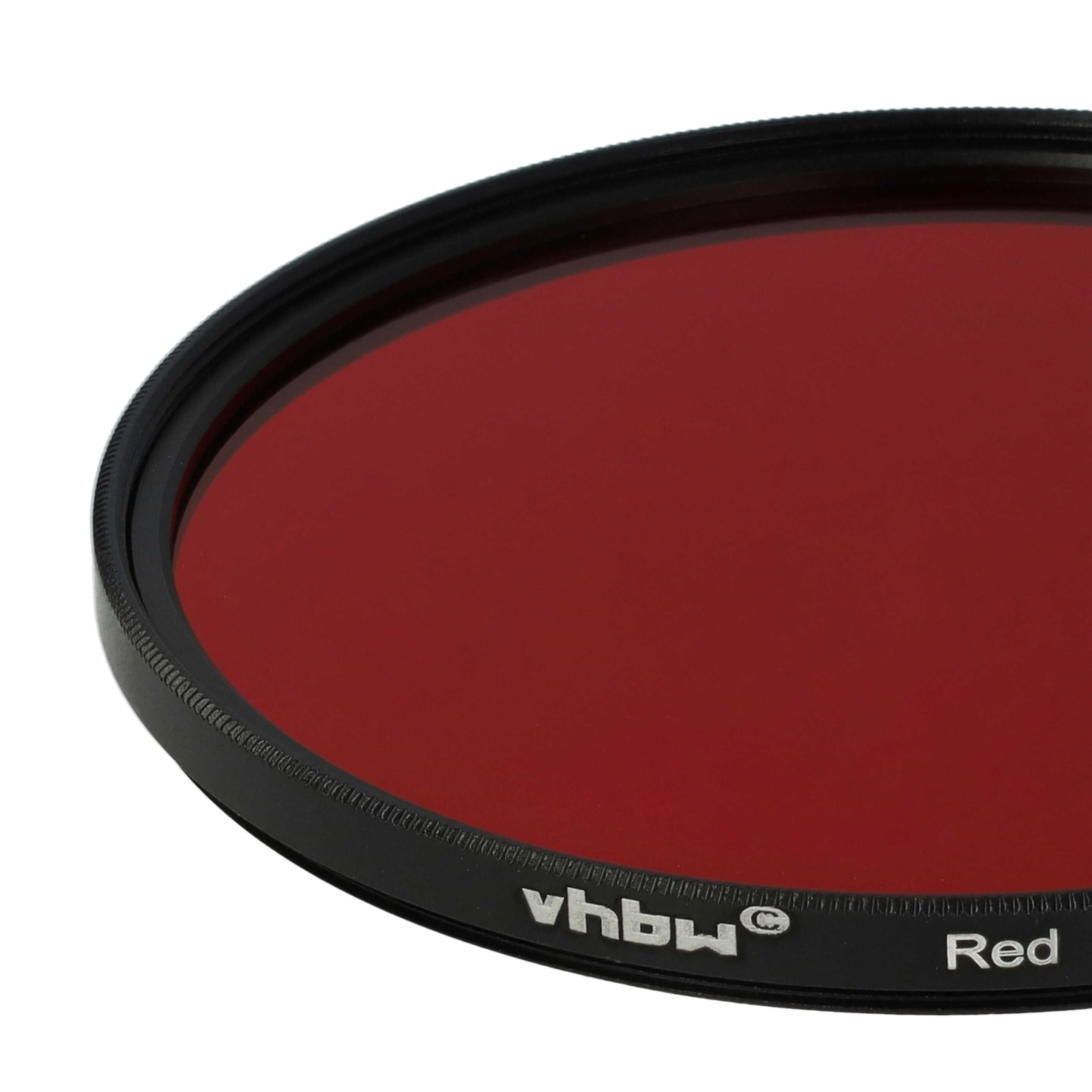 vhbw Universal Farbfilter rot für Kamera Objektive mit 77mm Filtergewinde | Rotfilter