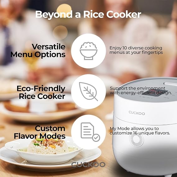 Mini Rice Cooker - 6-Cup (Uncooked) Micom Rice Cooker | 13 Menu Options: Quinoa, Oatmeal, Brown Rice & More, Touch-Screen, Nonstick Inner Pot | White