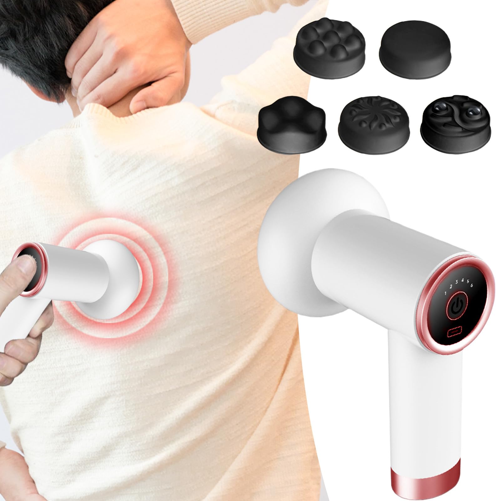 Masajeador Anticelulítico Masajeador Reductor De Celulitis | Rodillo Eléctrico Modelador con 5 Cabezales para Masajes en Abdomen, Espalda, Muslos y Piernas