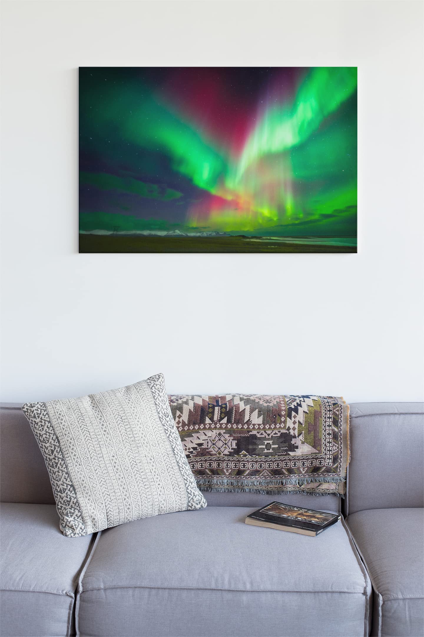 Amazon.com: Aurora Borealis Northern Lights Cool Wall Art Print