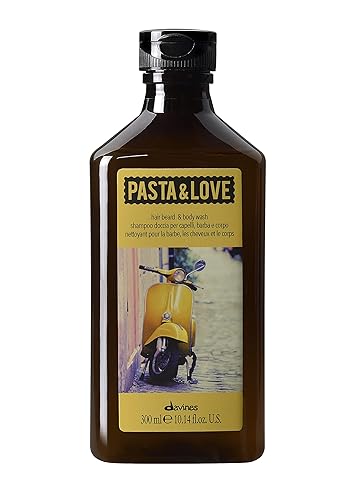 Davines Pasta & Love - Jabón 3 en 1 para cabello, barba y cuerpo para limpiar, acondicionar e hidratar todo tipo de piel, 10.14 onzas líquidas