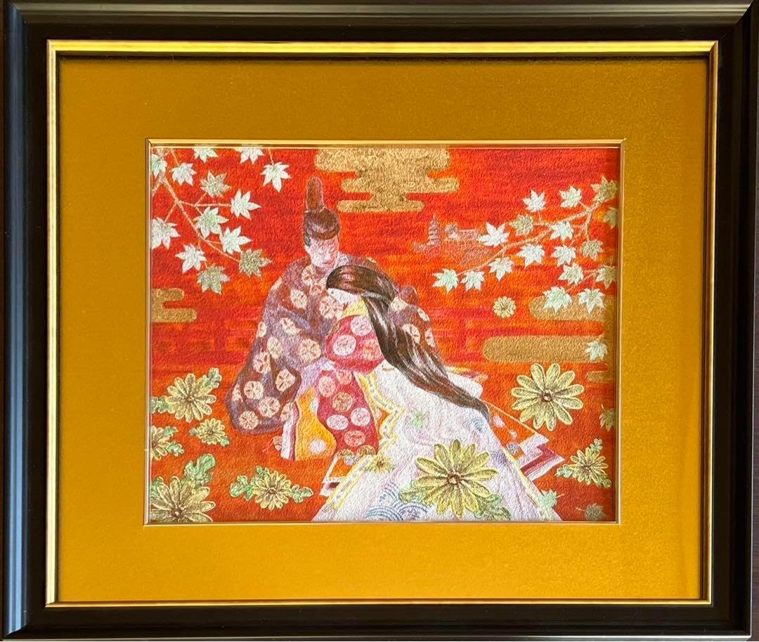 2024年に行くべき52カ所第３位山口市「大内のお殿様とお姫様」縄田和子版画作品 2024年に行くべき52カ所第3位山口市「大内のお殿様とお姫様