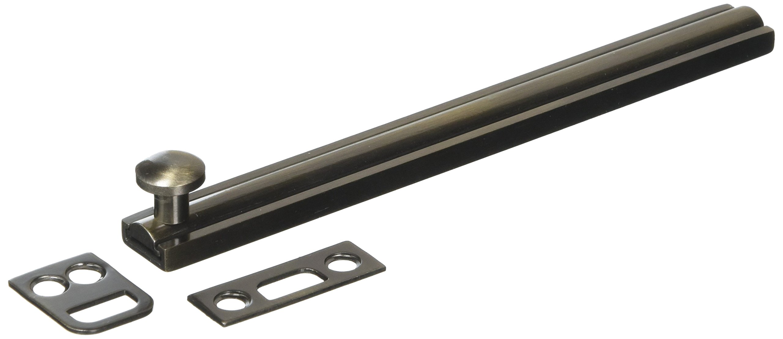 IDH by St. Simons11046-005 Professional Grade Quality Solid 6" Surface Bolt, 6-Inch, Antique Brass