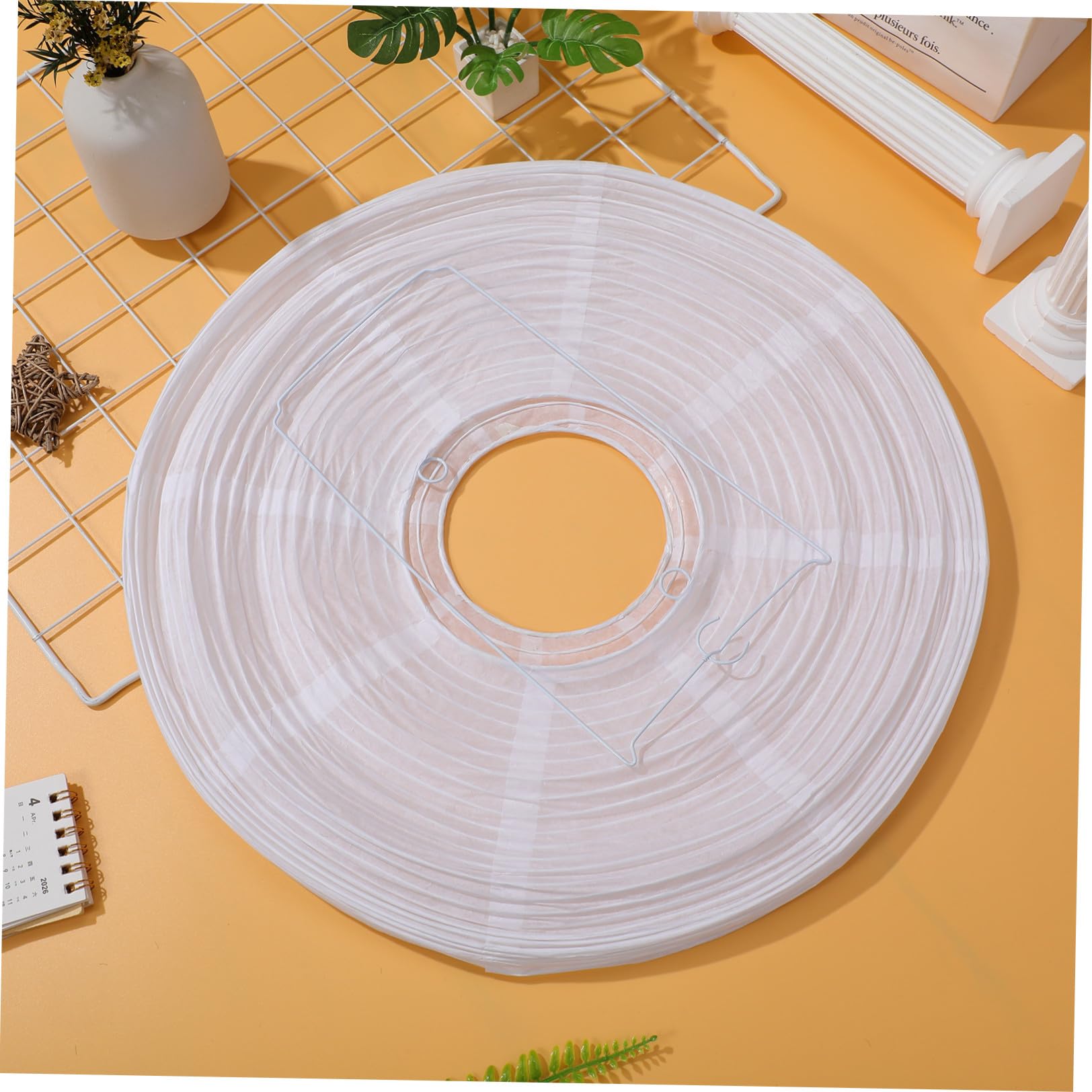 Paralume per Lampada Sospensione in Carta Bianco, Decorativo | Camera da Letto e Biblioteca, Facile da Installare, Semplice ed Elegante
