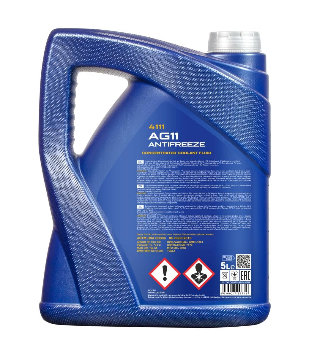 MANNOL 4111 Antifreeze AG11 Longterm 5L