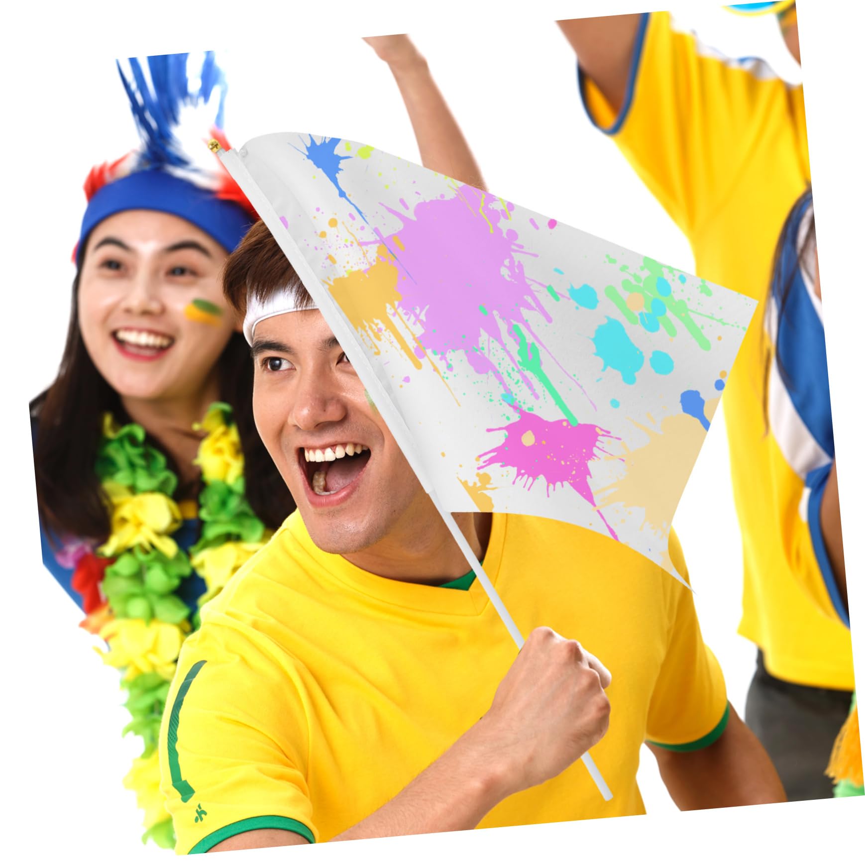 SUPVOX 60piezas Bandera Handheld Vacía Para Graffiti y Animación Para Deportivos y Celebraciones