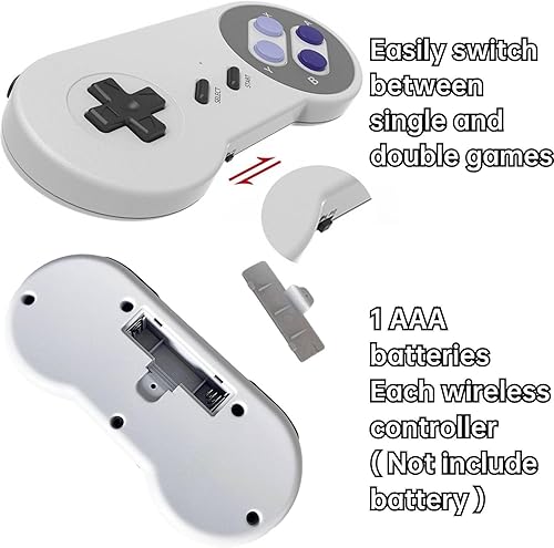 Miniatura 5 de Consola de juegos retro súper clásica, sistema clásico de mini videojuegos integrado en más de 2000 juegos clásicos diferentes, salida HD 4k y 2