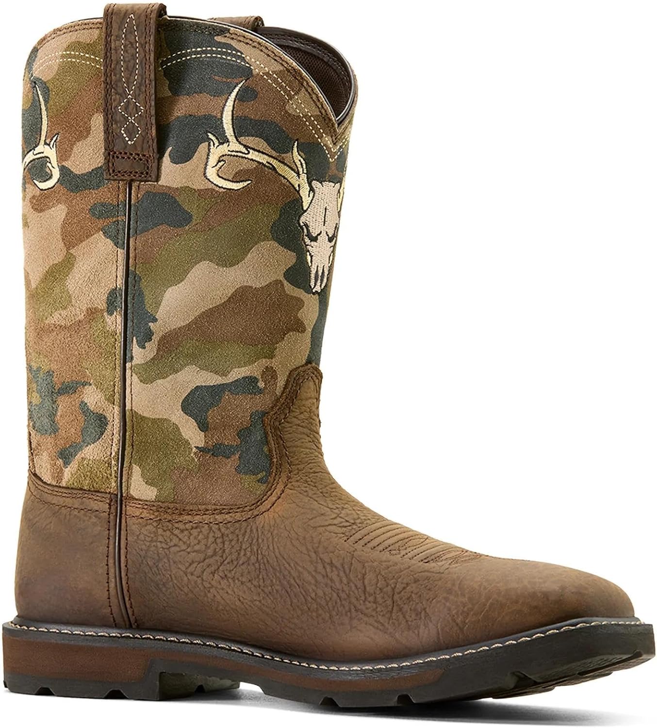 ARIAT mens Groundbreaker Antler Waterproof Wide Square Toe Work Boot - Image 6