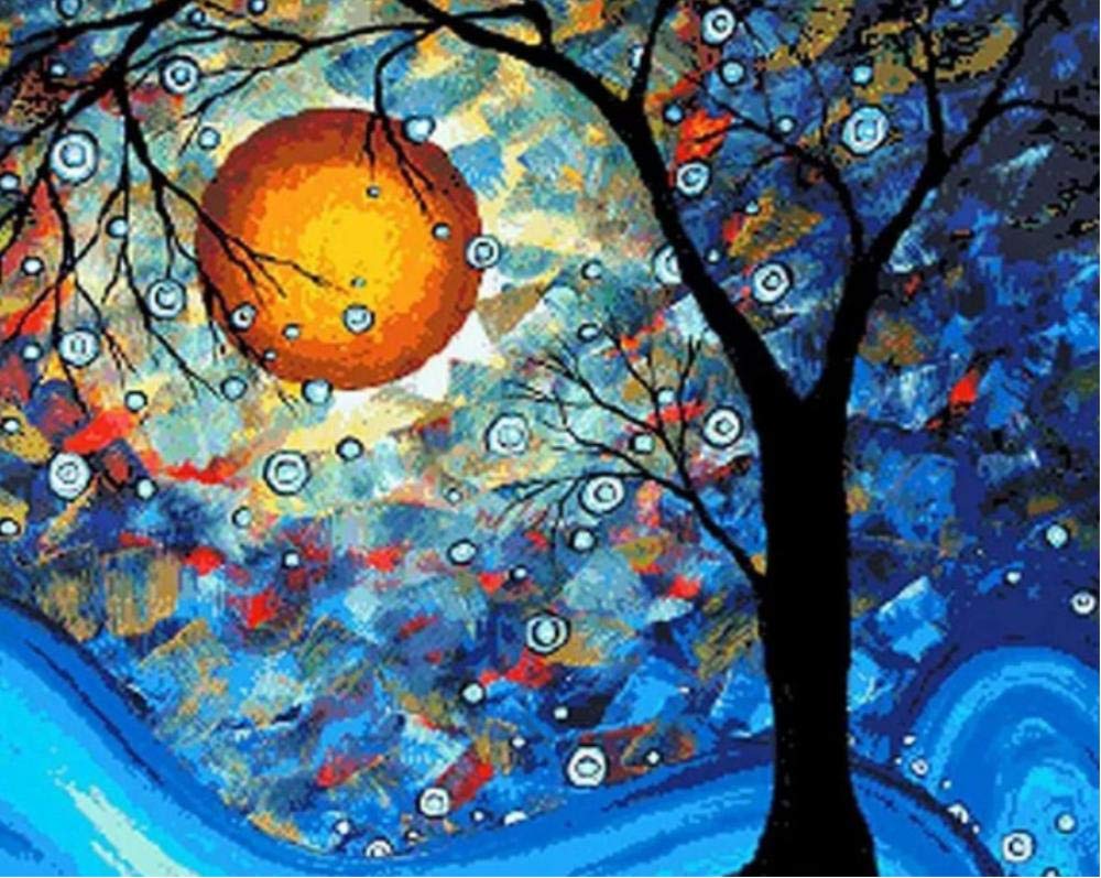 Peinture par numéro Moon Tree pour un moment de détente absolue