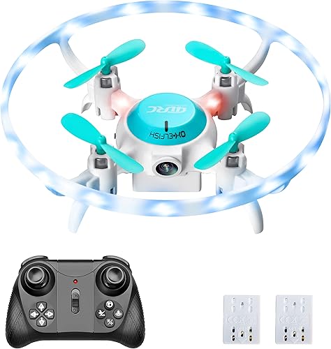4DRC Mini dron 4DV5 para niños dron de control remoto para principiantes Quadcopter RC con luz azul y verde 360 giros retención de altitud modo sin