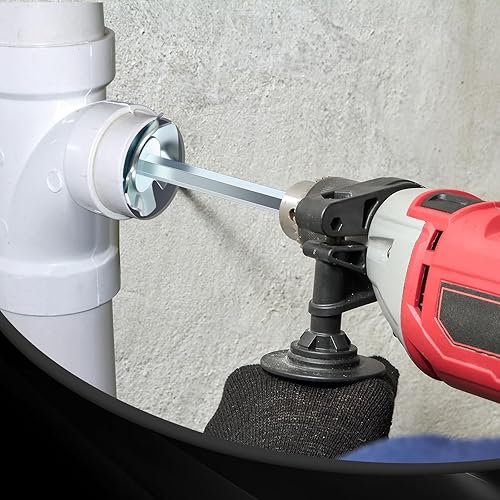 Miniatura 7 de Protector de enchufe de PVC para fontanería, cortador escariador de tubería de PVC para quitar SCH 40 del cubo, se adapta a taladro eléctrico de