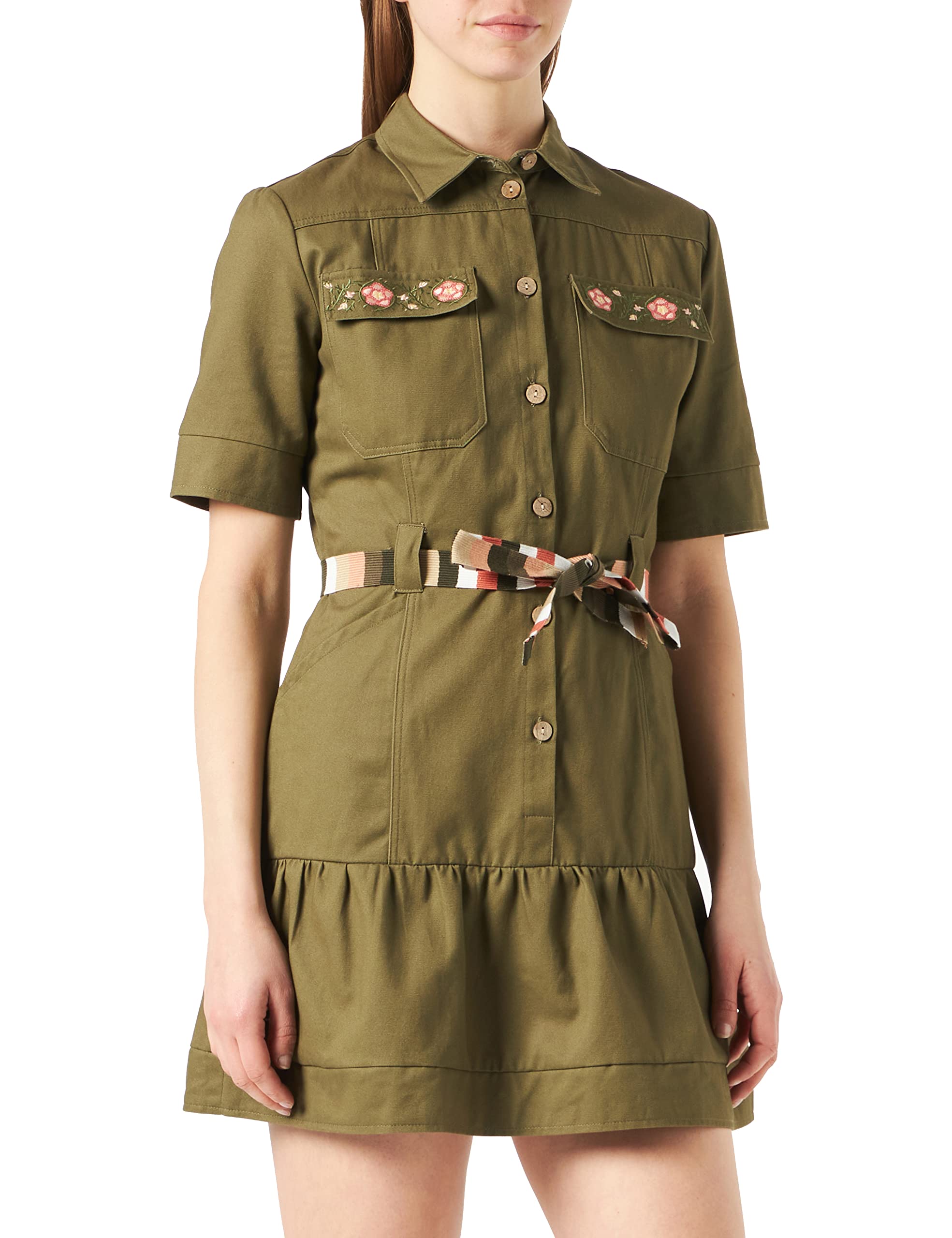 Desigual Women's Vest_Laila Casual Dress, Green, S
