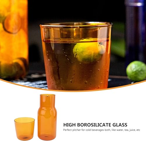 Miniatura 8 de Cabilock Juego de botellas de agua de hotel, jarra de vaso de vidrio de gran capacidad, vidrio de borosilicato, herramientas esenciales para beber