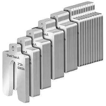 60PCS 304 Stainless Steel Shim Kit, 2" x 2" Slotted Assortment Box