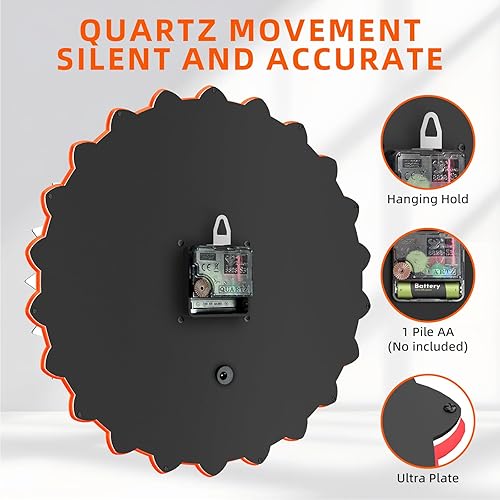 Miniatura 7 de Reloj de pared de neón, 12 pulgadas con gráficos de billar 8 bolas de billar, impresionante efecto de brillo 3D, silencioso sin tictac, para sala de