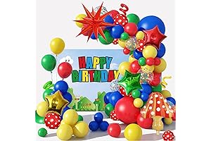 Enchanting Mario Balloon Arch: A Kaleidoscope of Carnival Colors