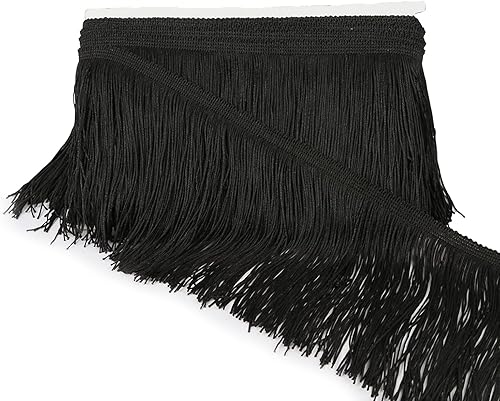 Miniatura 10 de Chainette Fringe Trim 10Yard x 4 Inches Fabric Trims Tassel Sewing for DIY Decoration Clothes Accessories Latin Wedding Dress