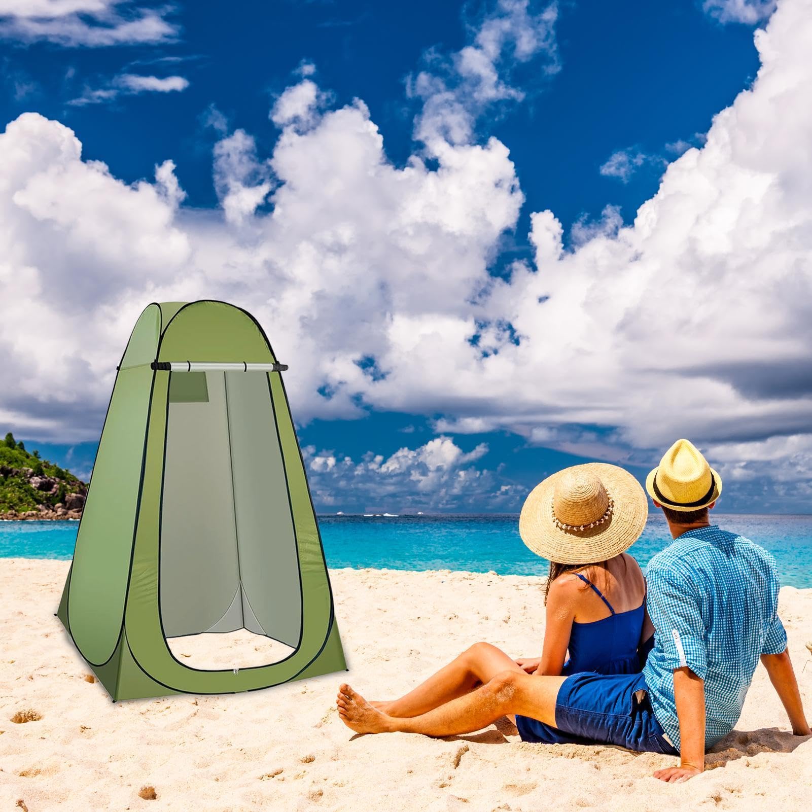 Prywatny namiot prysznicowy - Pop Design kabina testowa, z oknem wentylacyjnym, schroniskami dla prywatności na kemping | dla mężczyzn, kobiet dorosłych, kąpiel na świeżym powietrzu, kantor, piesze