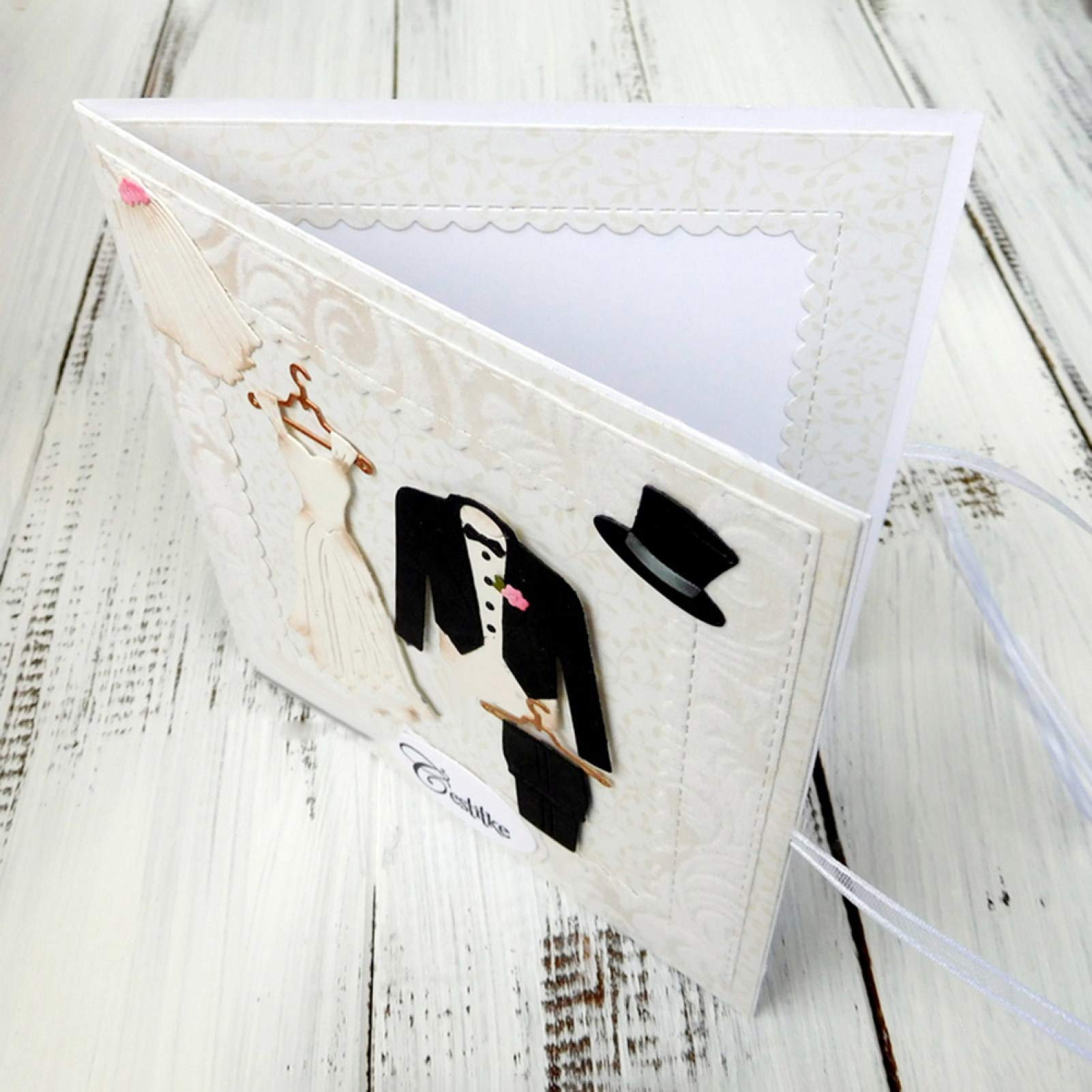 YunTrip Matrices De Découpe En Métal - Matrices De Découpe En Forme De Robe De Mariée - Pochoirs De Découpe Pour Bricolage, Scrapbooking, Décoration De Photos, Gaufrage, Fabrication De Cartes