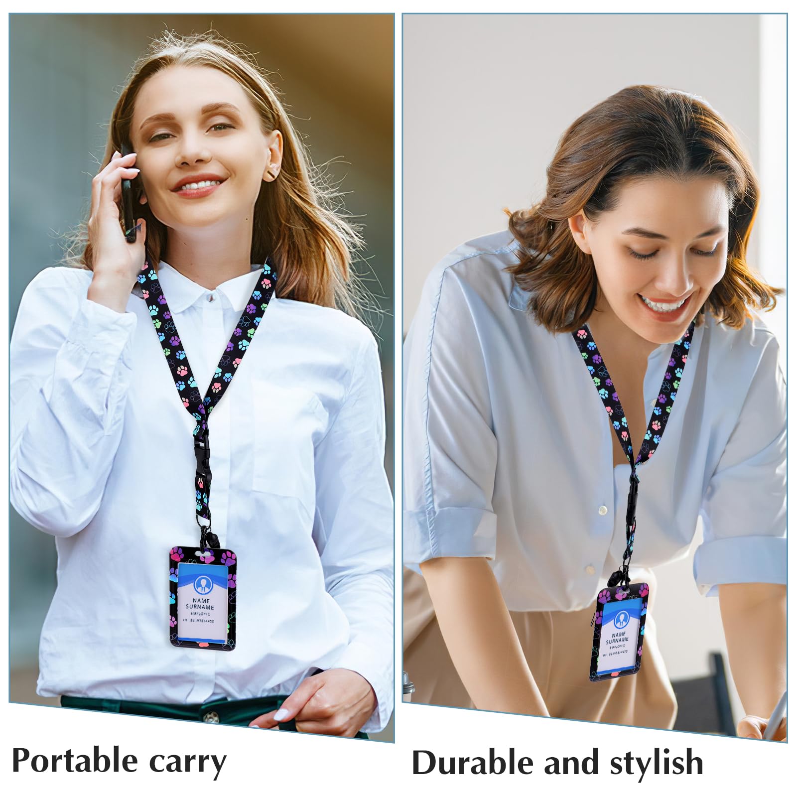 TIESOME ID Badge Holder With Retractable Lanyard - Image 3