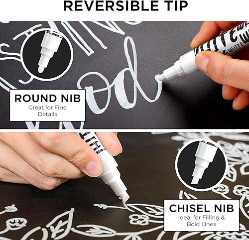 Miniatura 3 de Fun Chalk Art Bundle - 6 blanco de 0.236 in + limpiador en aerosol