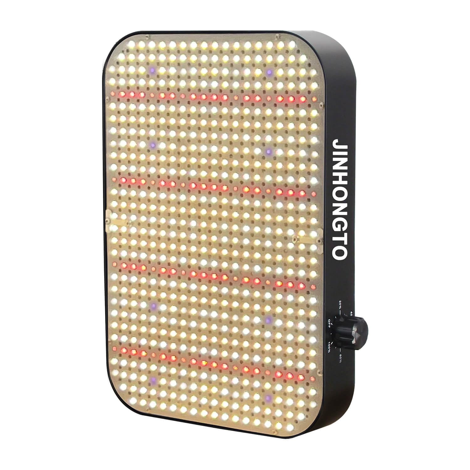 JINHONGTO LED Grow Light 130Watt(1000W Equivalent), IR & UV Included Sunlight Full Spectrum Growing Lamp, Dimmable LED Grow Lights for Indoor Plants, Daisy Chain Function & Strong Cooling System