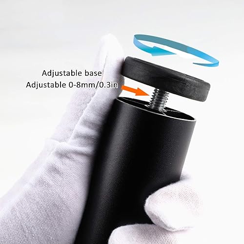 Miniatura 5 de Patas ajustables de aleación de aluminio para muebles, modernas patas de sofá roscadas de oro mate M8, mesa de centrogabinete de