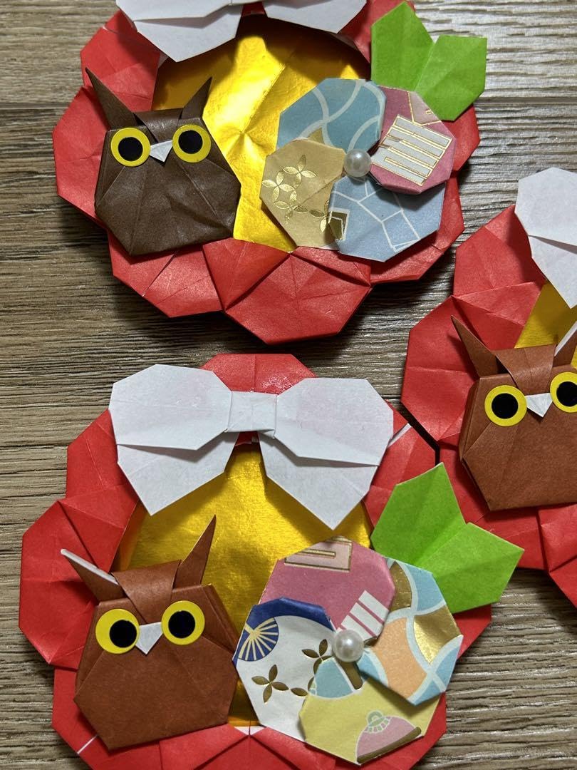 Amazon.co.jp: 折り紙 敬老の日 お正月 フクロウ 10個セット