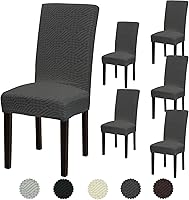 Vista 275 de Juego de 6 fundas elásticas para sillas de comedor, extraíbles y lavables, para sillas de comedor, hotel, ceremonia