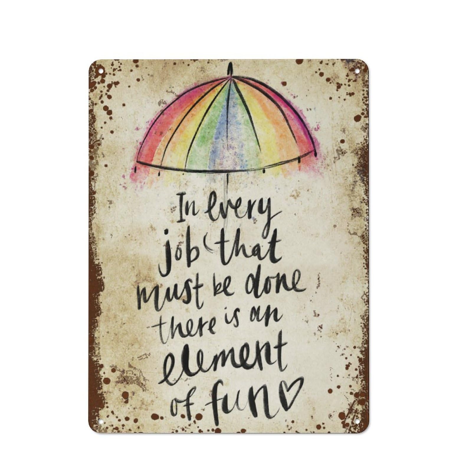 Kwqdozf Style-1 12X16inch Mary Poppins ,In Every Job That Must Be Done There Is An Element