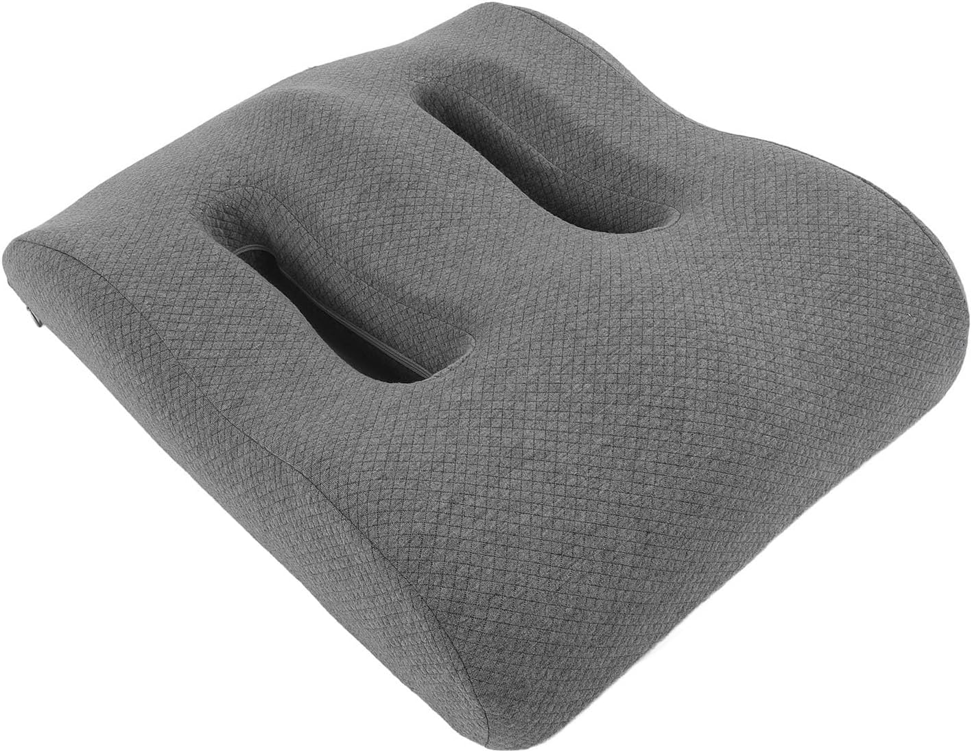 HURRISE Leg Pillow, M Shaped Double Curve Design Memory Foam Wedge Pillow with Removable Washable Cover, for Side Sleepers Leg Support and Post Surgery Recovery