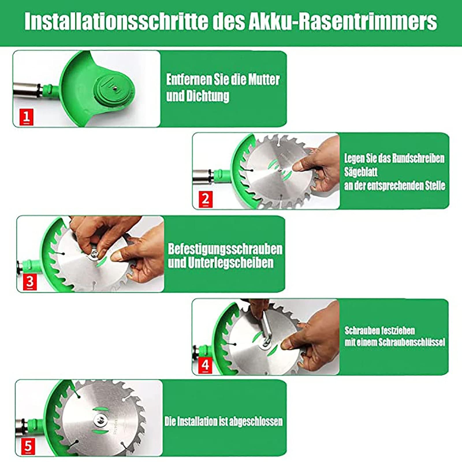 Tosaerba a Batteria con caricabatteria - 8 Lame, Asta telescopica, Rotazione a 90°, Cura del Prato Domestico