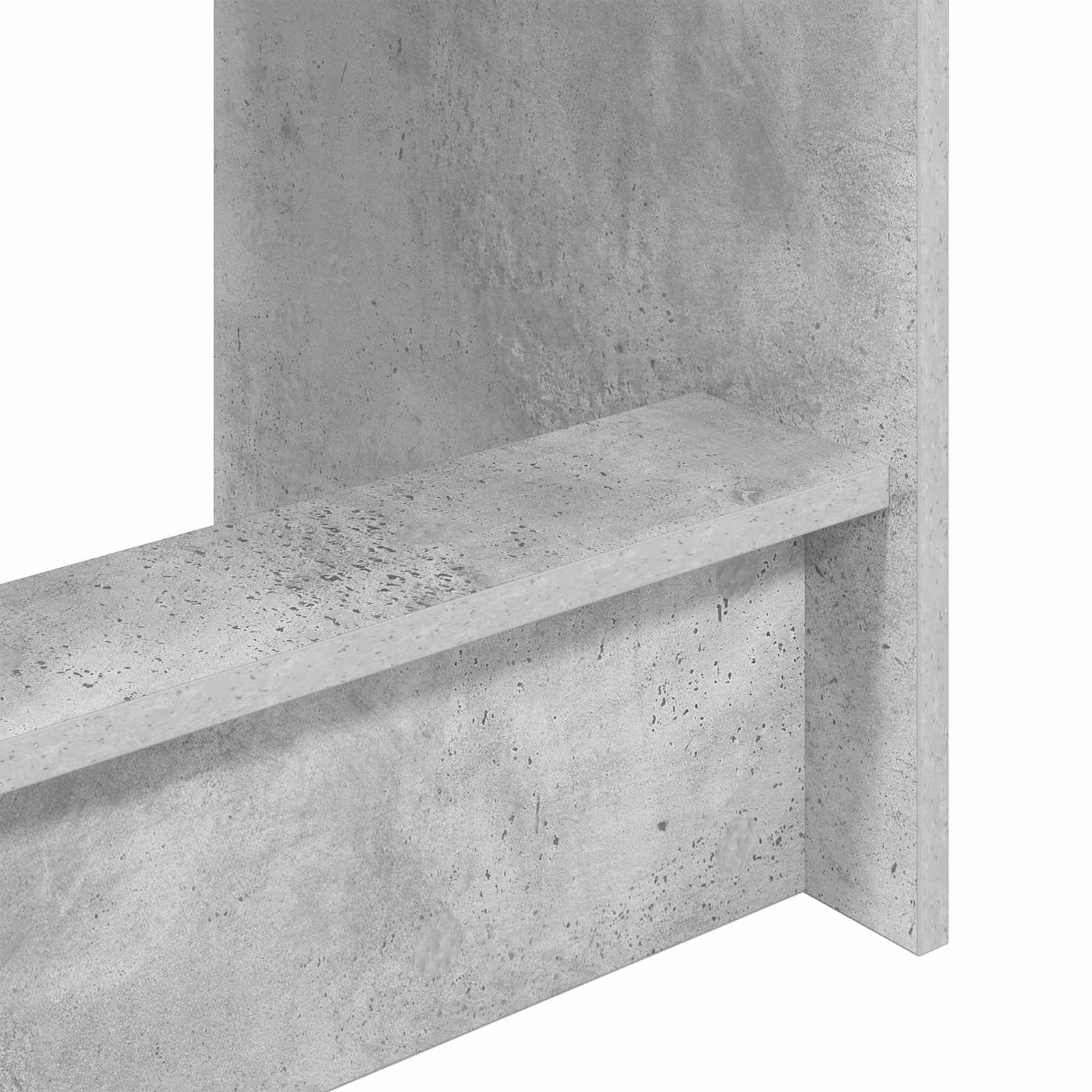 Biurko na łóżko, betonowo-szary, materiał drewnopochodny, 100 x 45 x 75 cm, kompaktowe, zajmuje mało miejsca, do domowego biura, pokoju dziecięcego, pokoju młodzieżowego, ergonomiczne, z półką