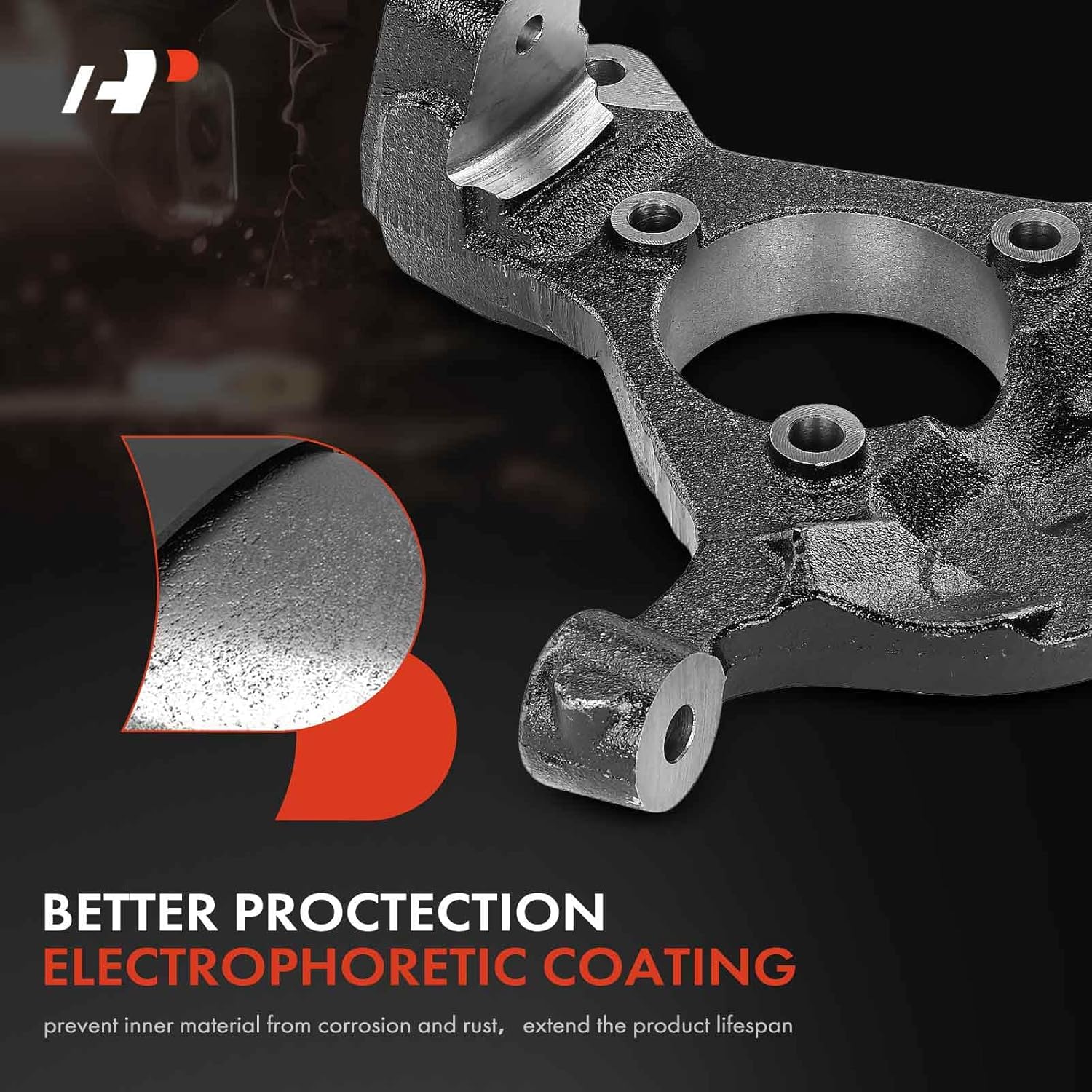 A-Premium Front Suspension Steering Knuckle Compatible with Chevy Silverado 1500, Tahoe, Suburban 1500, Avalanche & GMC Sierra 1500, Yukon XL 1500 & Cadillac Escalade ESV EXT, Right Passenger Side