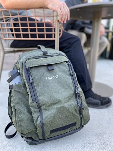 Miniatura 9 de LAPG - Mochila Terrain Stealth, mochila EDC encubierta, mochila táctica de perfil bajo, color verde oliva jaspeado, Verde oliva jaspeado, Mochilas