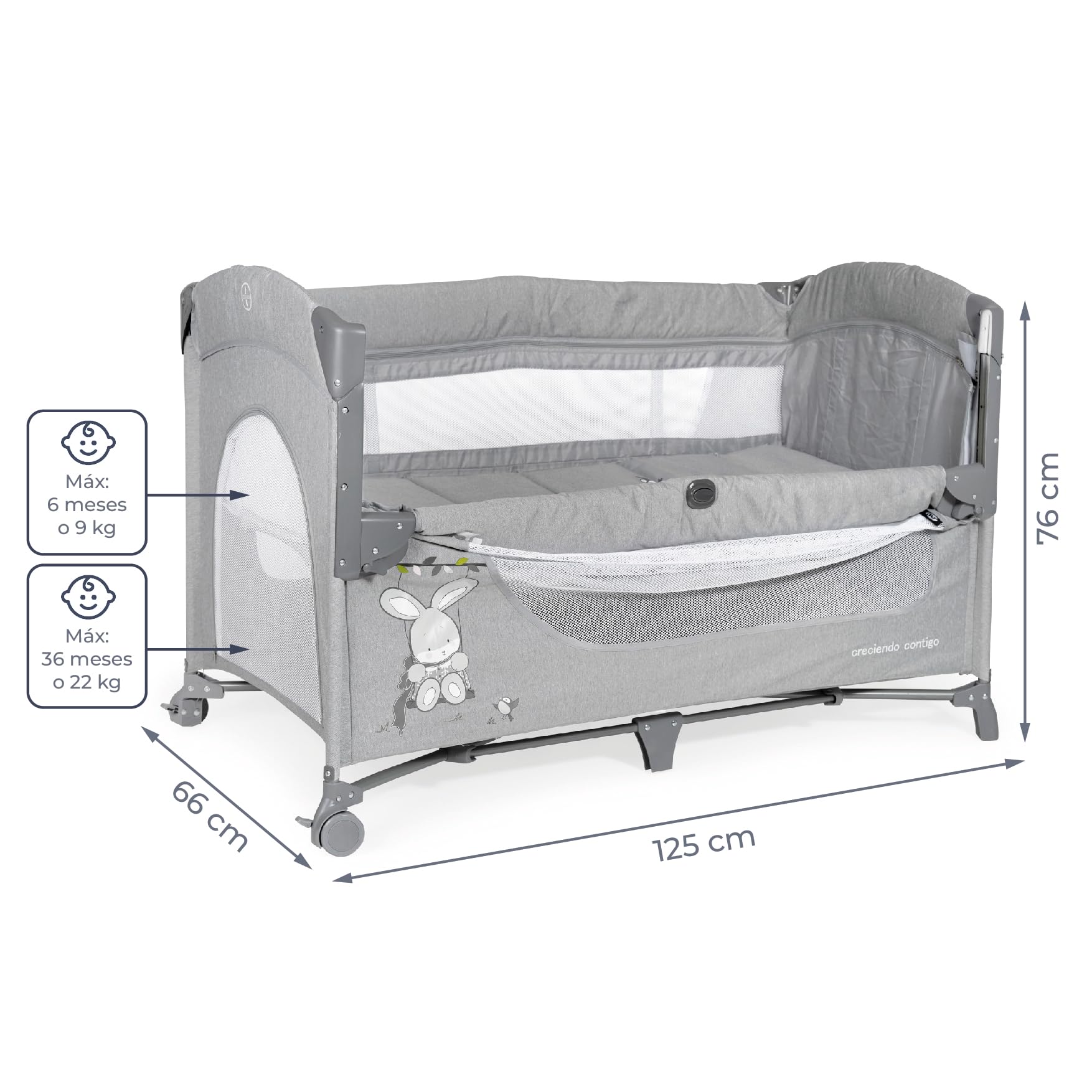 Lettino Da Viaggio 2 In 1 Per Bambini - Con Zanzariera E Borsa Trasporto - Foto 8