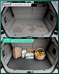 Car Floor Mats for Ford Edge 2007-2014 & for Lincoln MKX 2007-2015 Full Set | Cargo Mat Liner Trunk All Weather Rubber TPE Accessories for Edge MKX Custom Fit SUV Rugs Black Waterproof Non-Slip