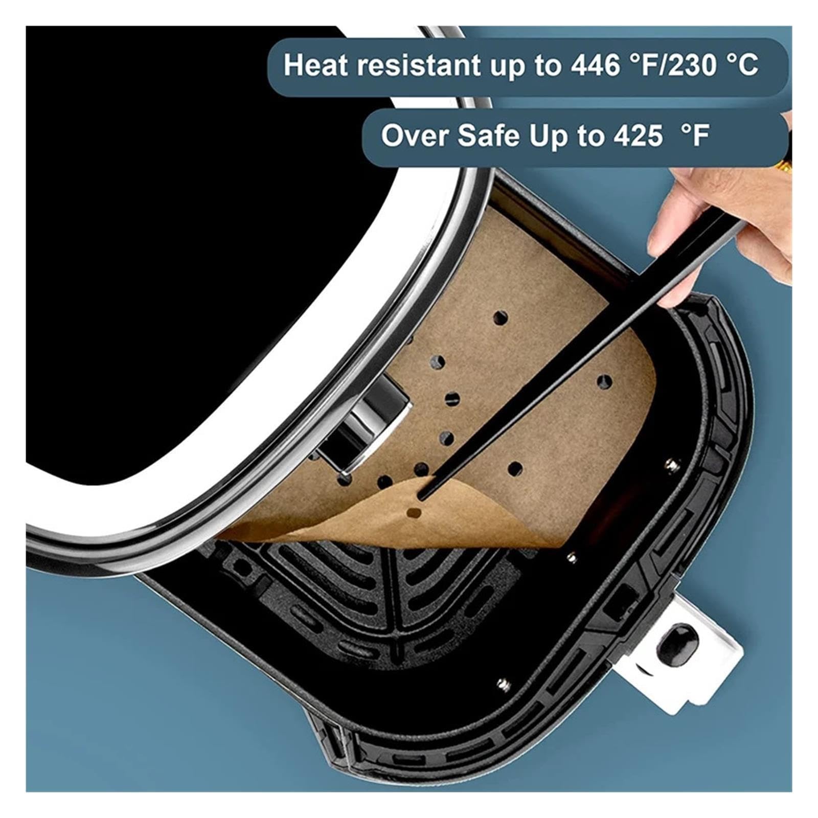 Hojas Papel Air Fryer 50/100/200 Desechables Antiadherentes para Cocinar