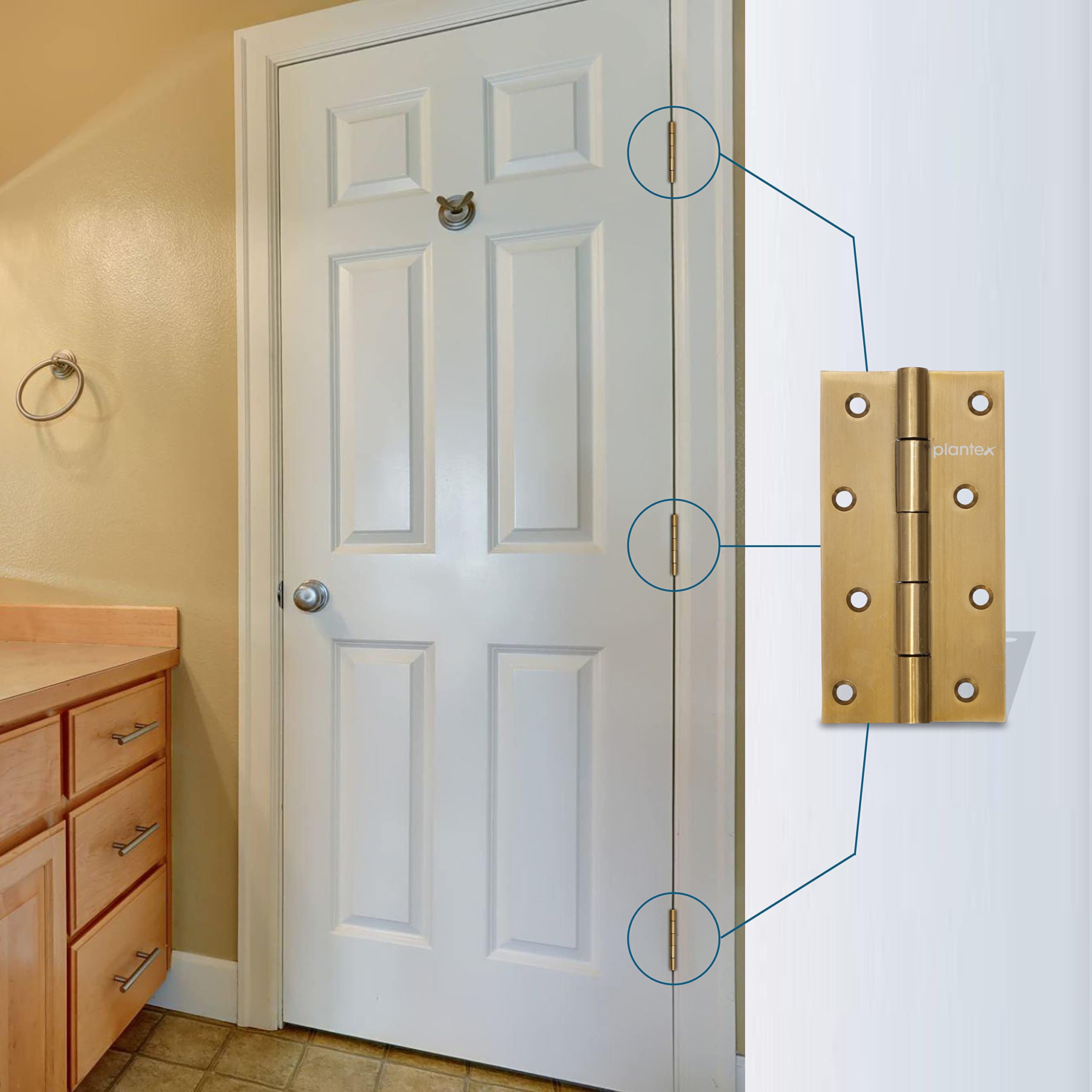 Heavy Duty Stainless Steel Door Hinges - Pack of 24 -4 Heavy Duty Stainless Steel Door Hinges - Pack of 24 -4