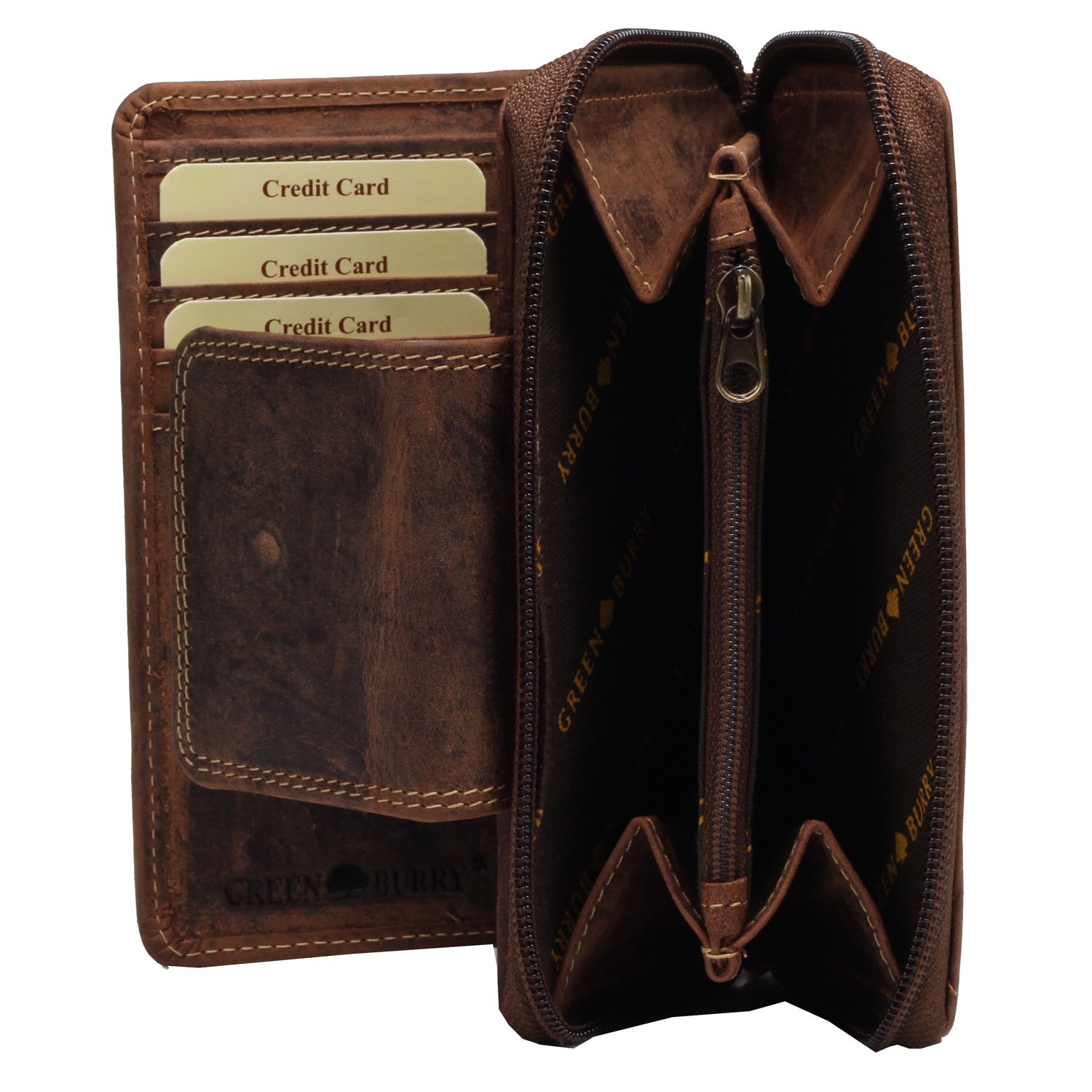 Greenburry Monedero Vintage Wallet Brown marrón