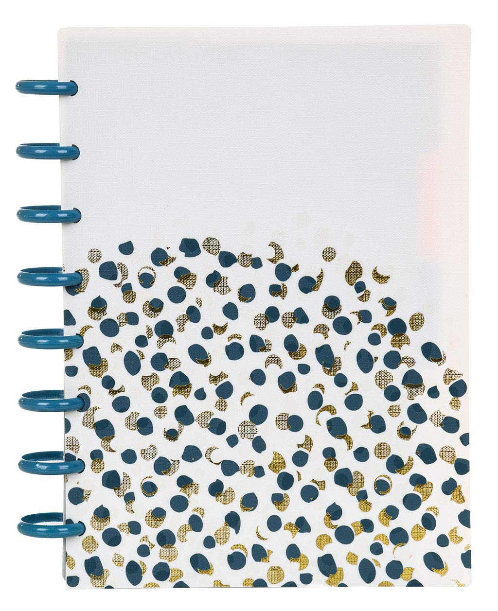 Talia - Cuadernos con discos azules (fuegos artificiales con discos azules profundos, Junior (5.5" x 8.5" ))