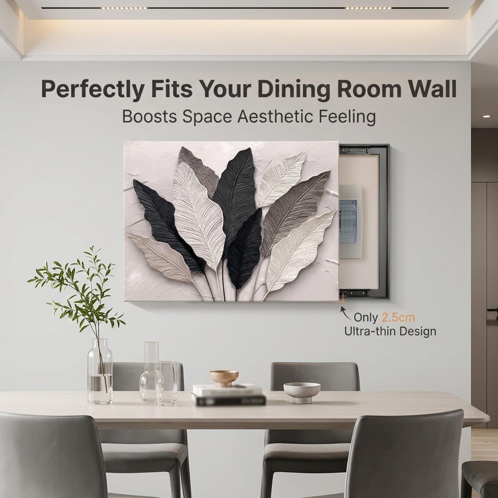 Cubre cuadro eléctrico, Panel floral vidrio templado ultrafino
