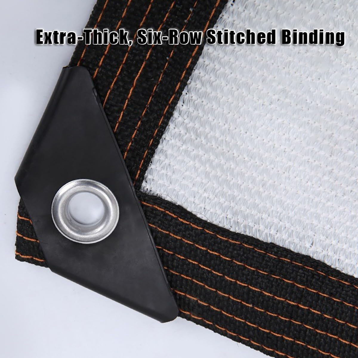 Schattierungsnetz Weiß 60% Shading Rate, HDPE Schattennetz mit Ösen für Gewächshaus und Pflanzen, UV-Schutz und Lichtdurchlässig 1x3.0m 2x6m 4x8m 8x9m