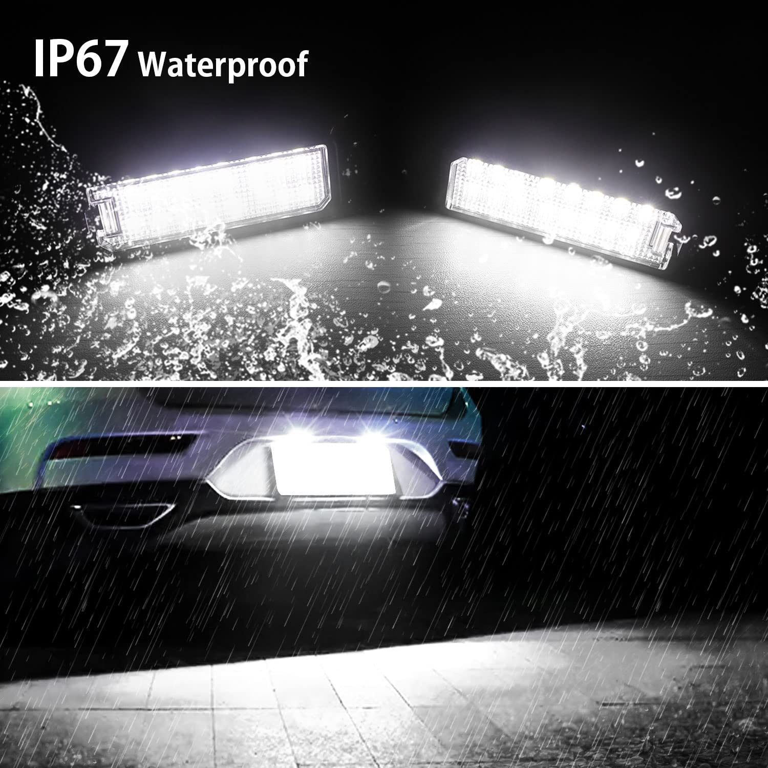 LED Luci Targa per Auto Lampada Targa 12V con CanBus Nessun Errore 18 SMD 6000K Lampadina Bianca Brillante Compatibile con VW Golf MK4/5/6/7 Pass-sat CC Po-lo Eos ecc, 2 Pezzi